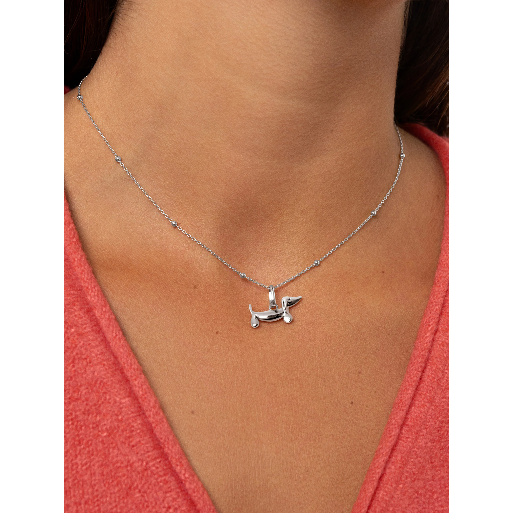 Charm Dachshund Dog Enamel Black