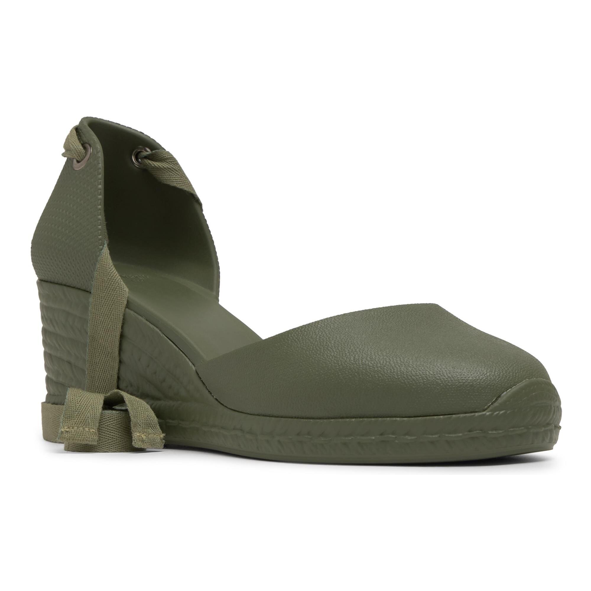 Alpargatas de cuña de mujer Careen en goma eva natural y sostenible con cierre de cintas