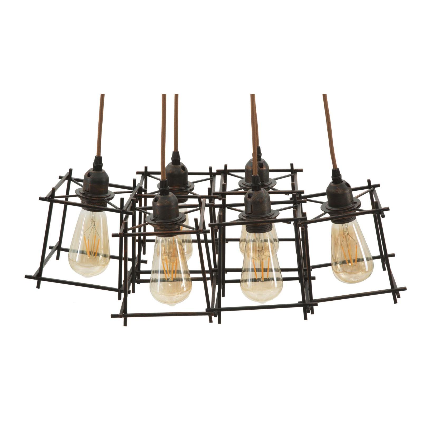 LAMPADARIO INDUST STICK 6 LUCI OFFICINE 55 BICOLORE