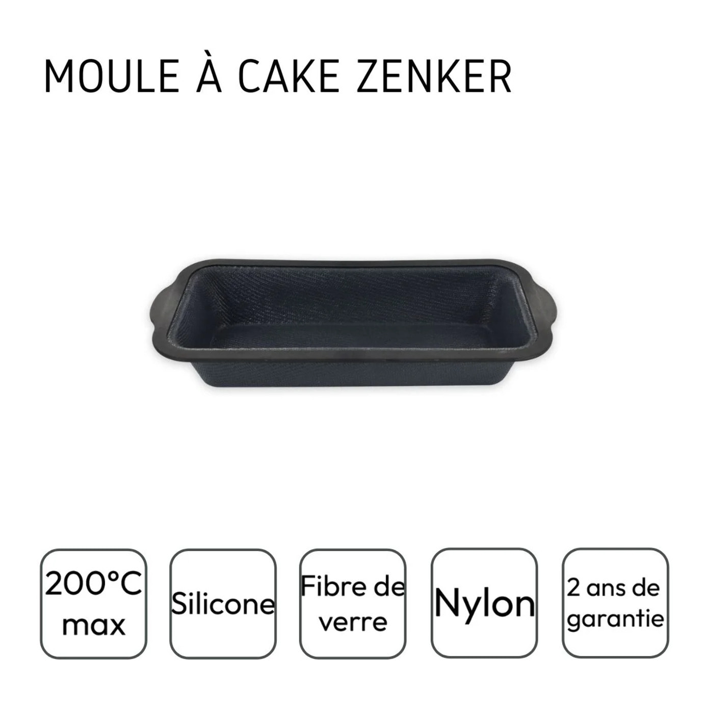 Lot de 2 moules à gâteaux 31,5/14,2 cm en silicone Silicone fibre de verre Silicone fibre de verre Zenker  Silicone fibre de verre