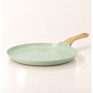 Crêpière 26cm avec revêtement céramique céladon - tous feux COLORAMA