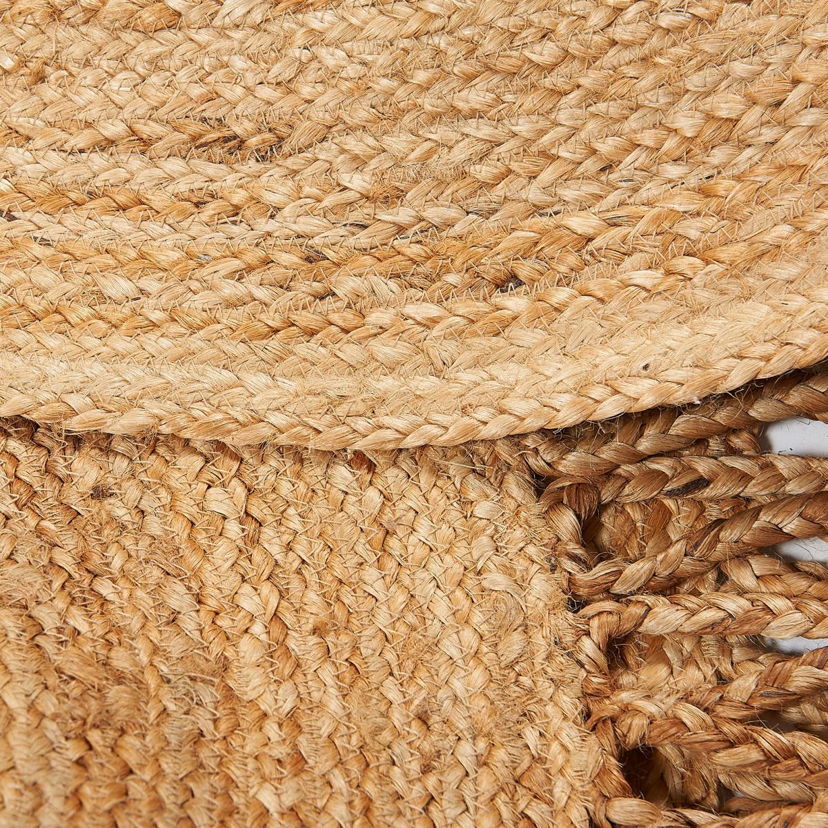 Tapis jute fait main motif géométrique JEDU