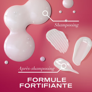 OGX Shampooing Fortifiant Huile de Kératine, 385ml – Soin capillaire renforçateur pour cheveux abîmés et cassants – Shampoing sa