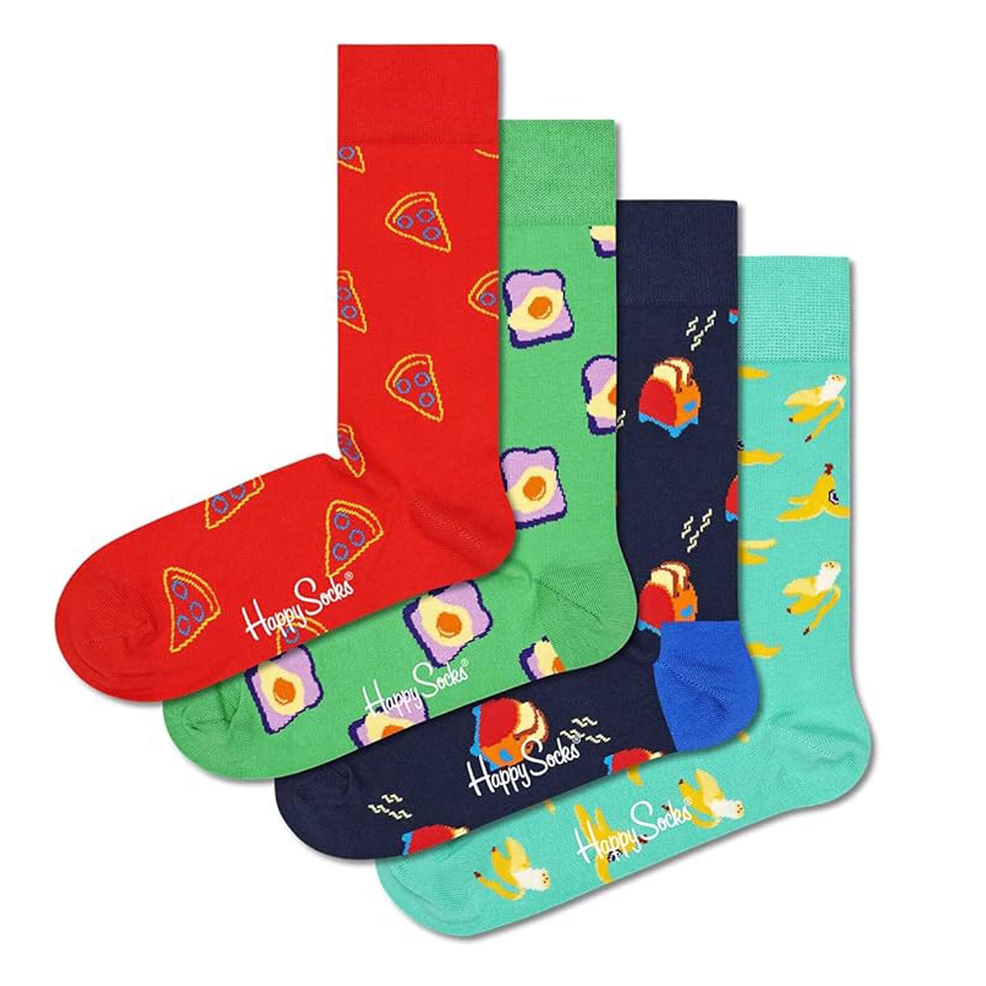 Set de 4 pares de calcetines - diseño "Food for Thought"
