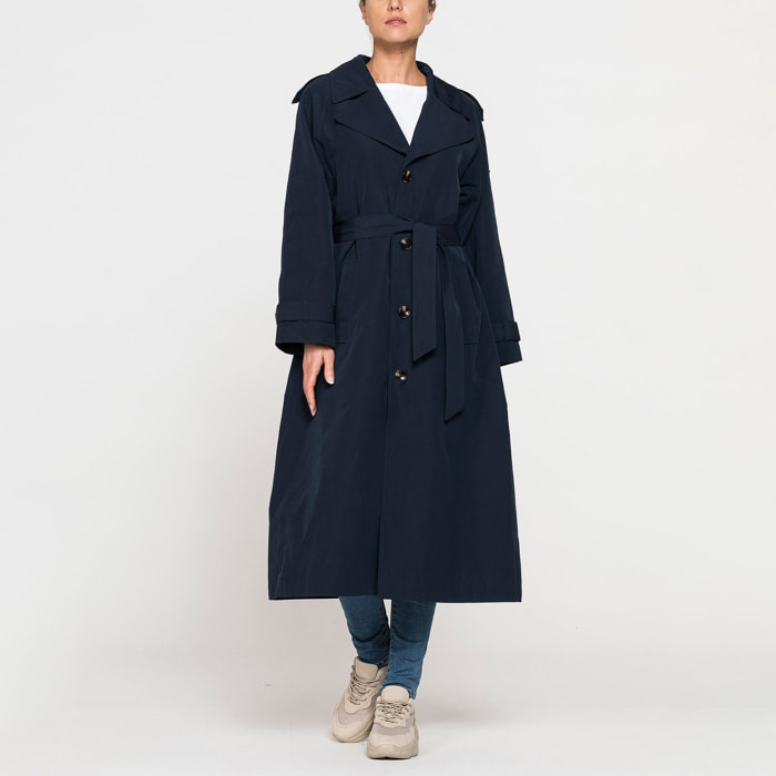 TRENCH LUNGO CON CINTURA