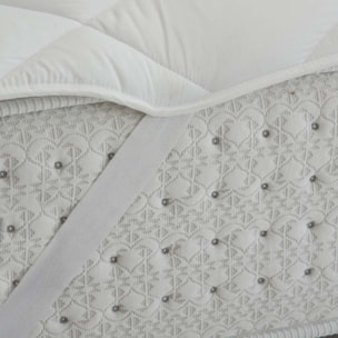 Naturals - Topper Protector Colchón - 400 gramos - 100% Poliéster - Microfibra - Blanco Óptico
