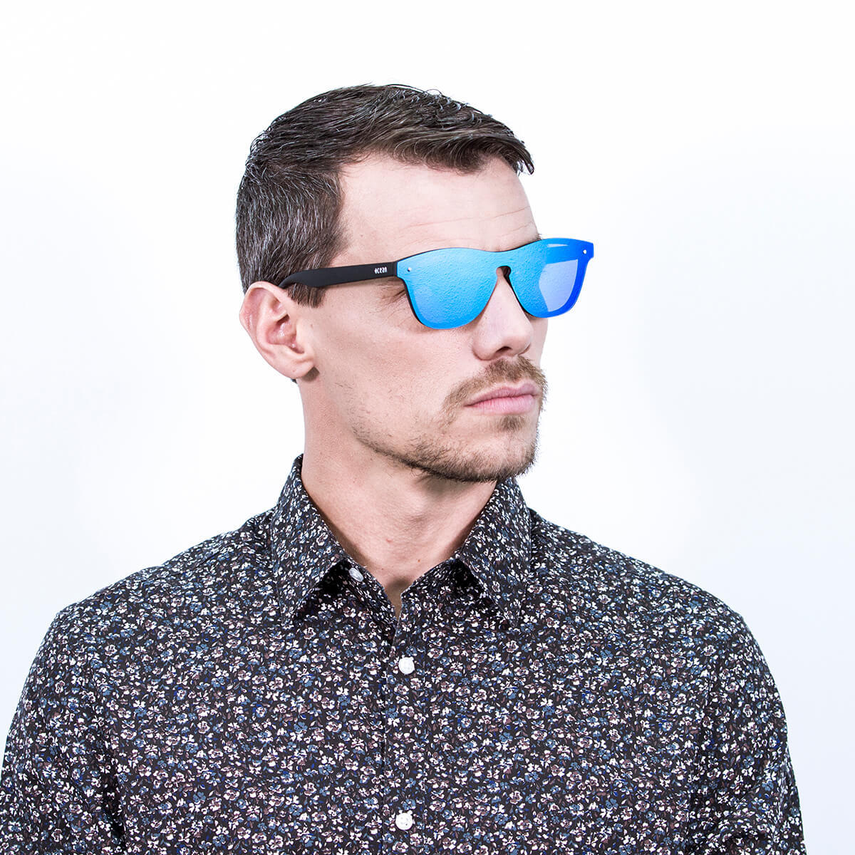 Gafas de sol OCEAN SOCOA - Negro mate / Plana revo azul cielo