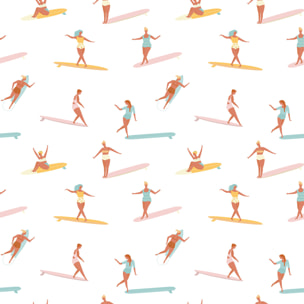 Papier peint petites surfeuses Intissé