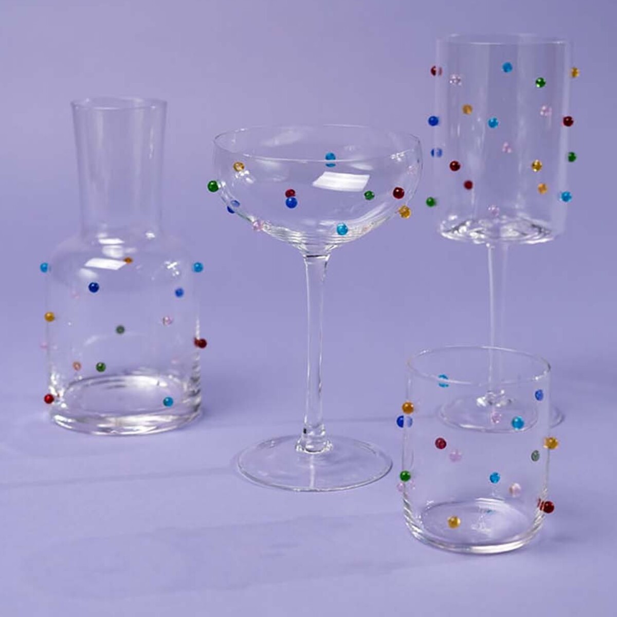 Verres à vin Party Dots set de 4 Kare Design