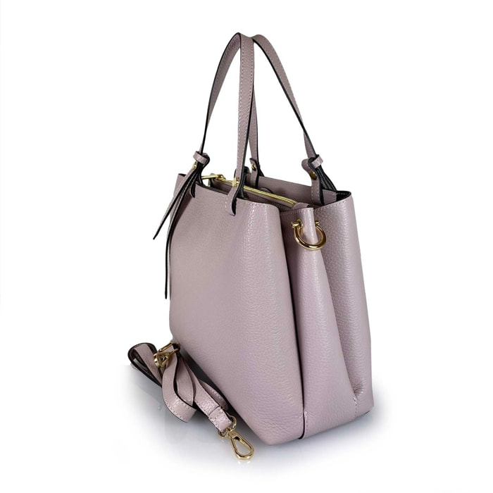 Borse Donna colore Viola-in pelle Made in Italy 25 X 19 X 11cm