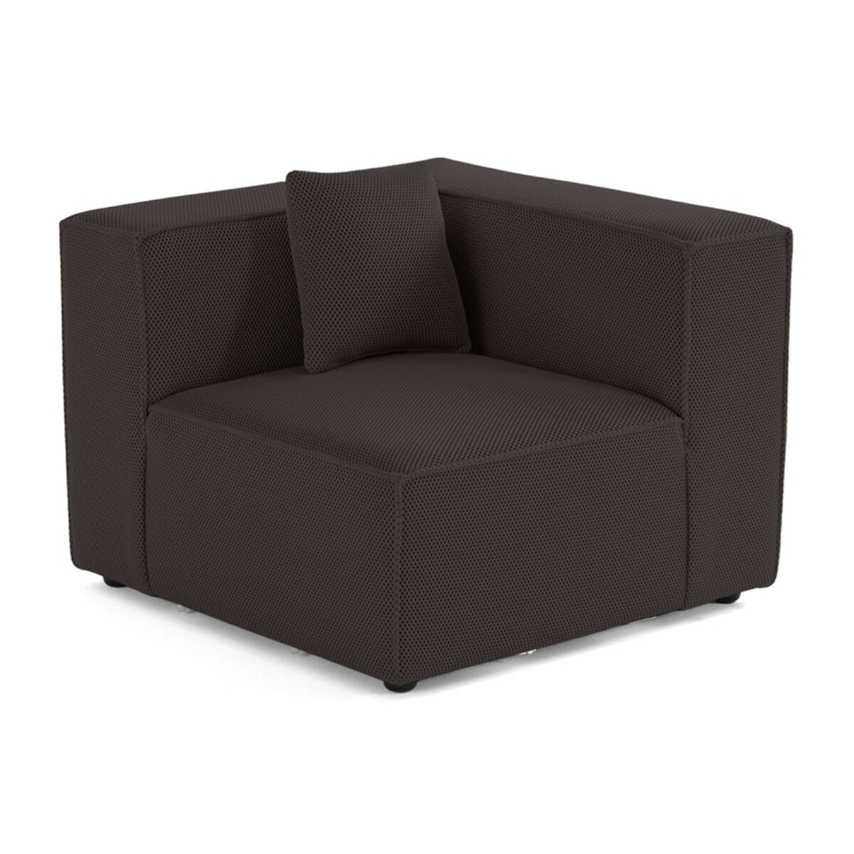 Arty - module d'assise d'angle réversible - en tissu mailles 3D - Gris foncé