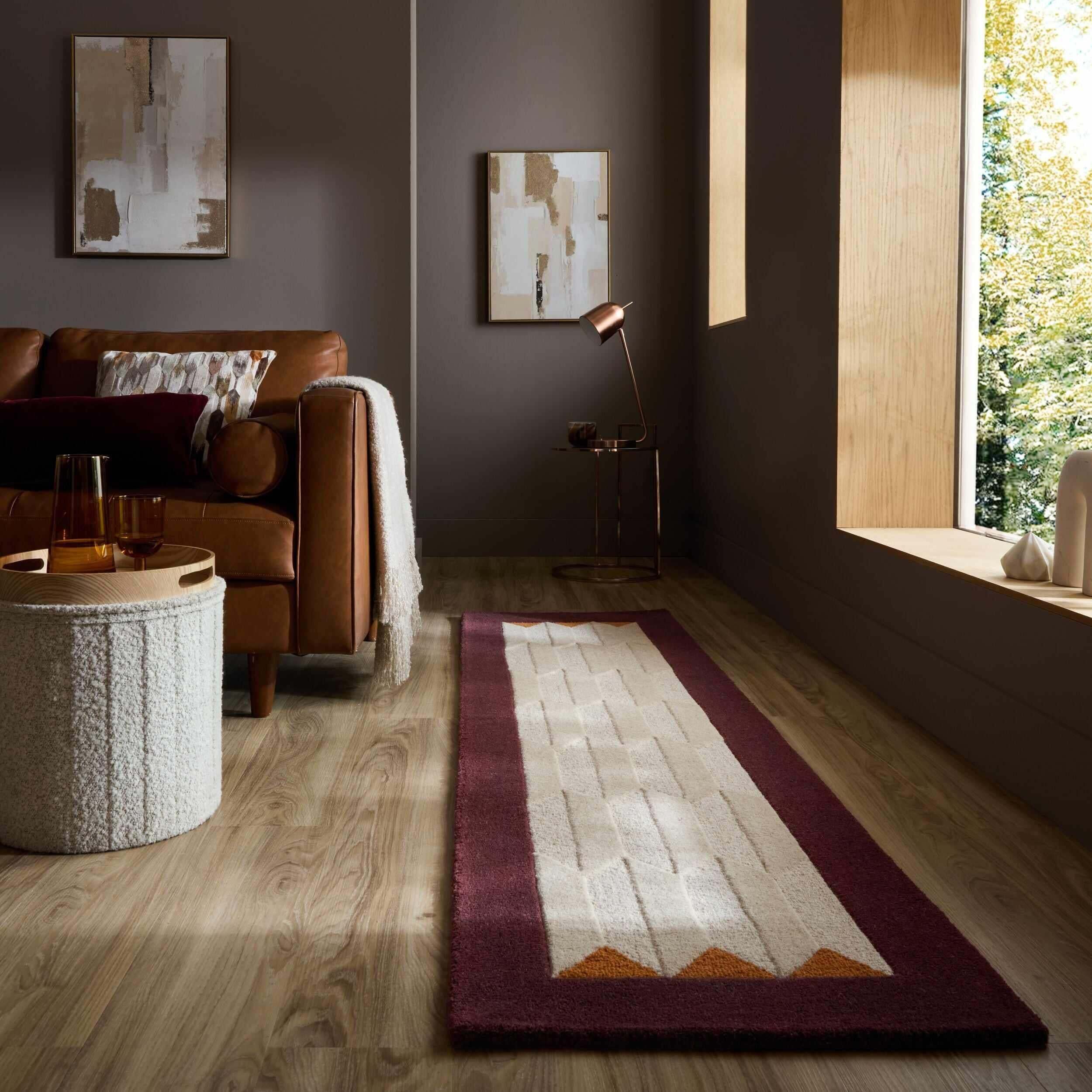 Tapis de couloir en laine à bordure APEX BORDER