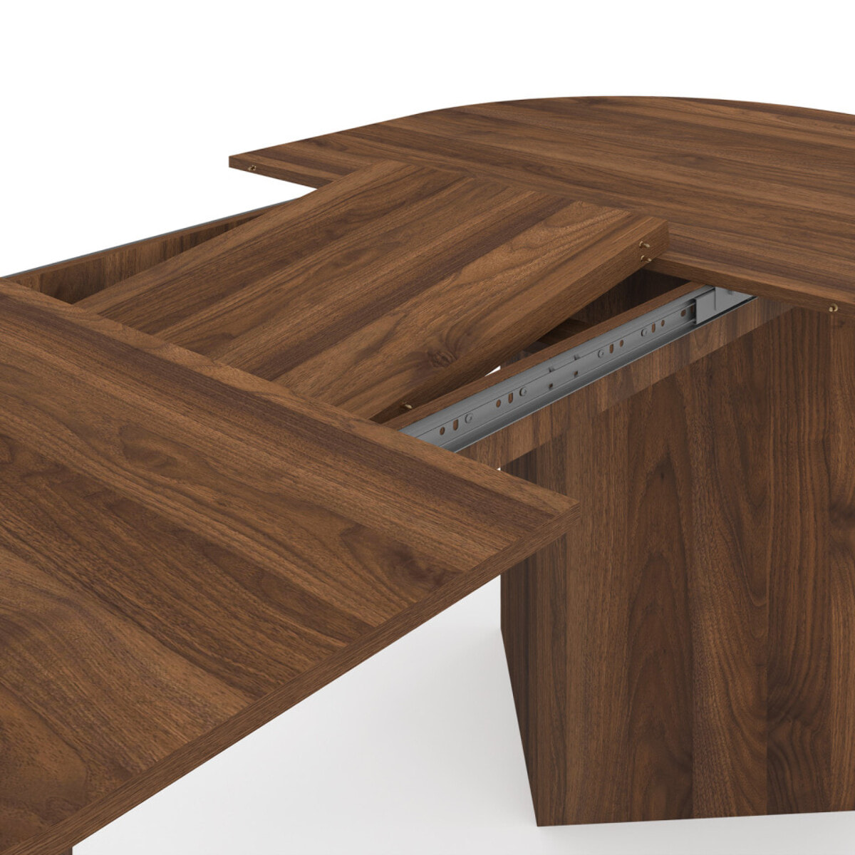 Table à manger extensible Gabin 160-200cm effet noyer