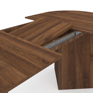 Table à manger extensible Gabin 160-200cm effet noyer