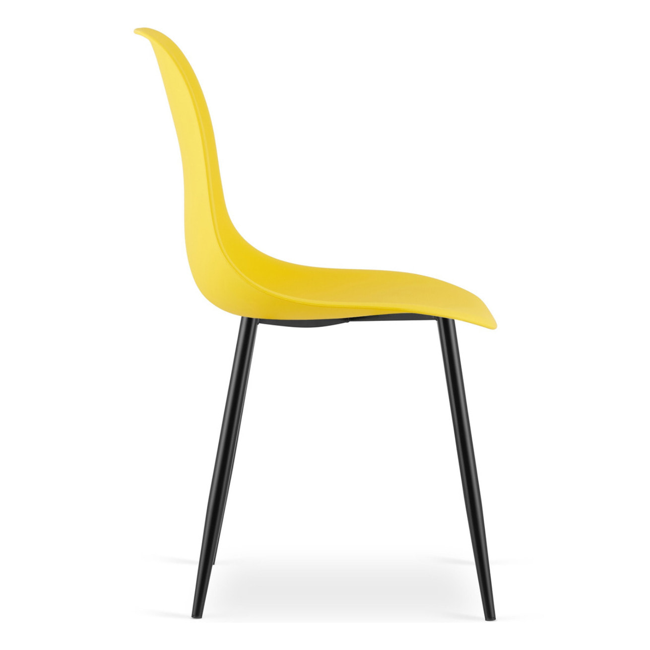 Set di 2 sedie moderne WAT in polipropilene giallo