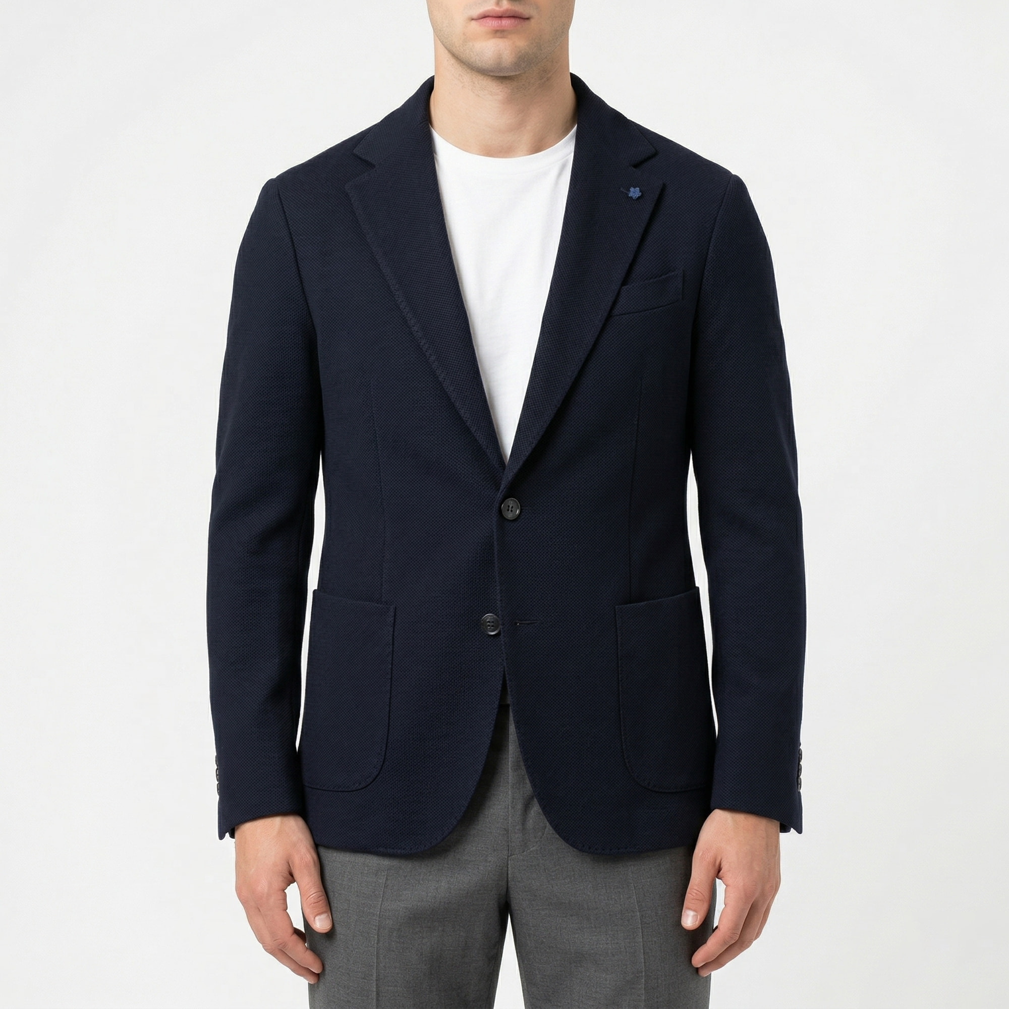 Giacca monopetto nido d'ape