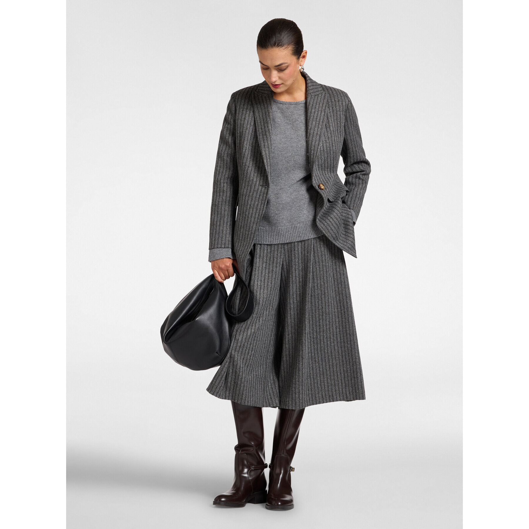 Elena Mirò - Blazer jacquard de rayas - Gris