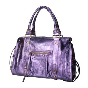 Borsa a spalla da donna In Vera pelle Made in Italy 41x28x13 cm