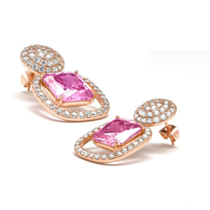 Pendientes Lux by Lux acabados oro rosa 18k