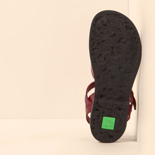 Sandalias N5874 SOFT NAPPA BURDEOS/ ARENISCA color Burdeos