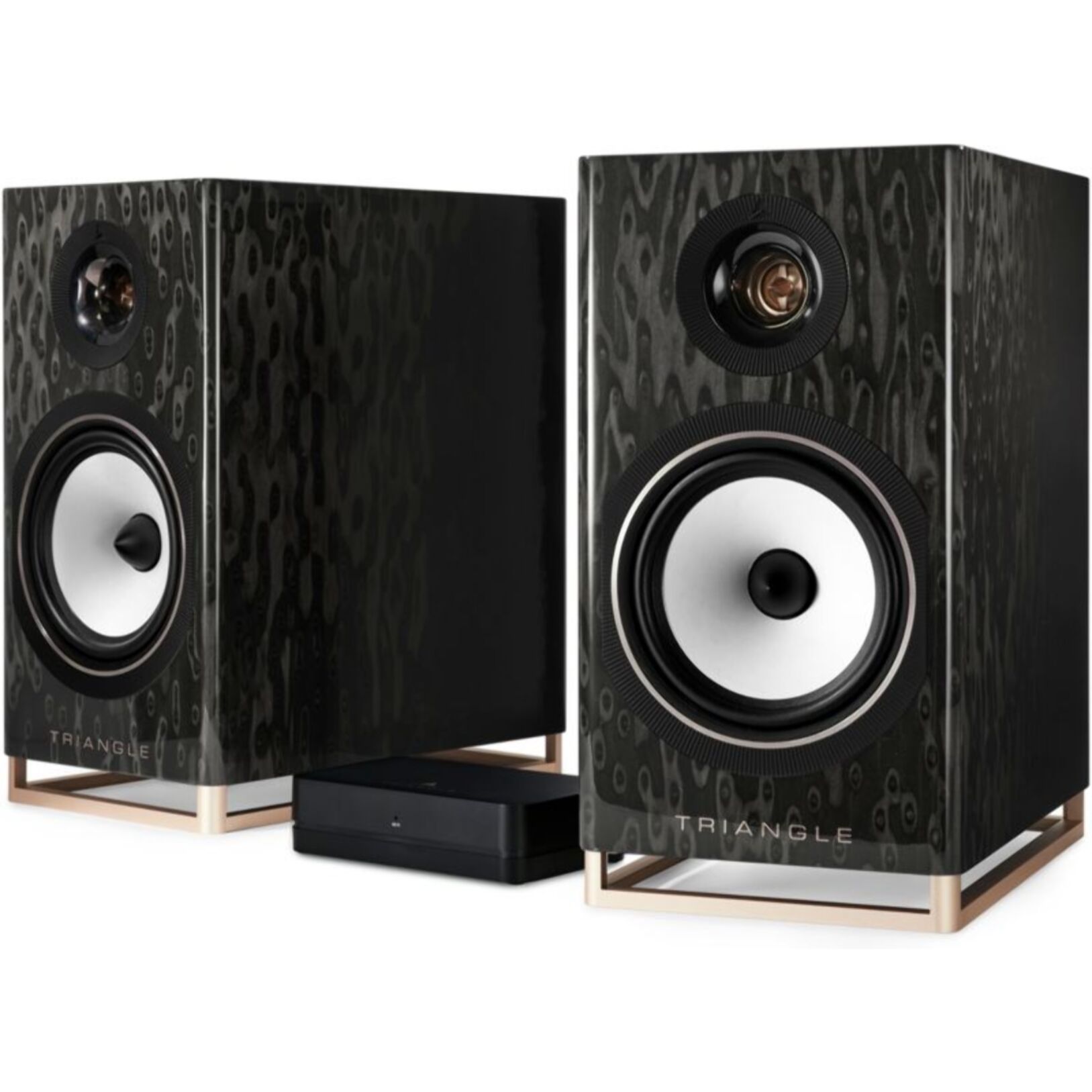 Enceinte bibliothèque active TRIANGLE Capella Etoile Noire