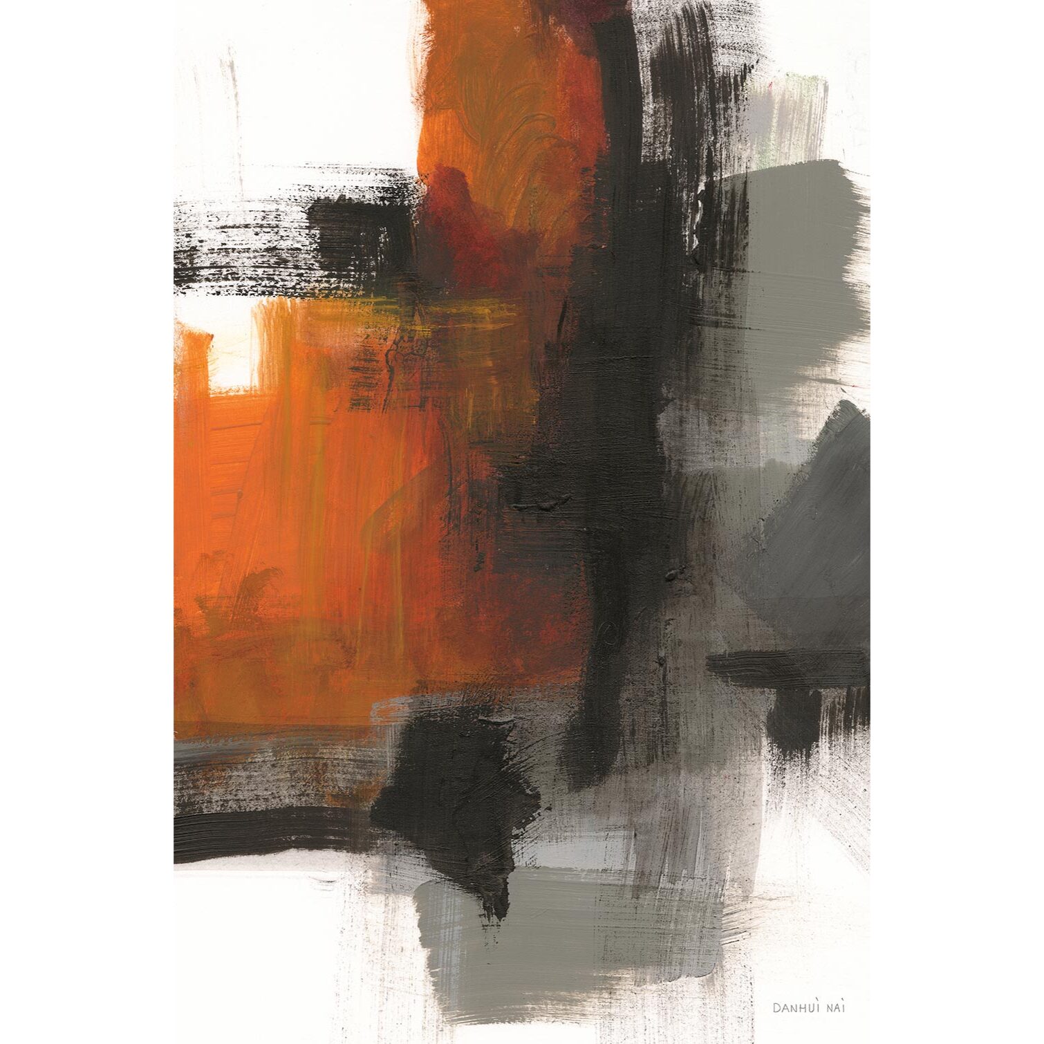 Tableau abstrait azoïque doré i  Toile imprimée