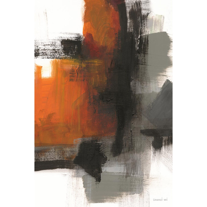 Tableau abstrait azoïque doré i  Toile imprimée