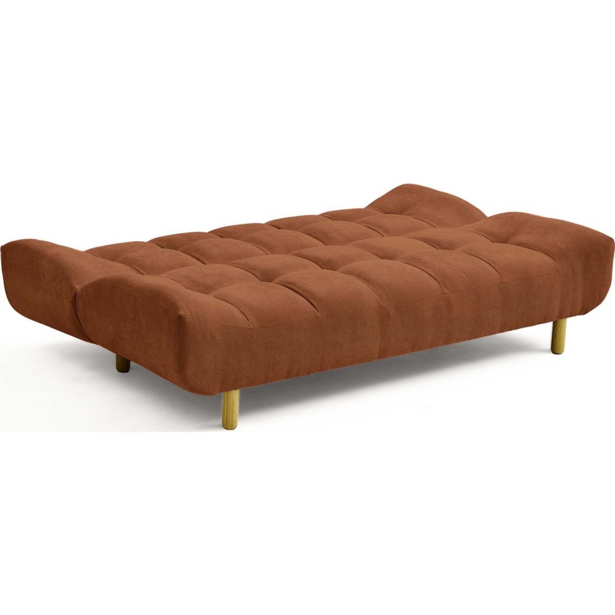 Canapé capitonné convertible 3 places en tissu chenille - BUMPY