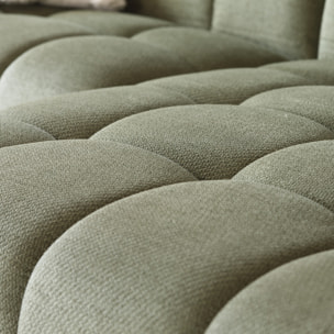 ALINE Canapé d'angle 3 places nuage en velours vert