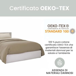 Intrecci Parure Copripiumino Bicolore 100% Cotone Singolo