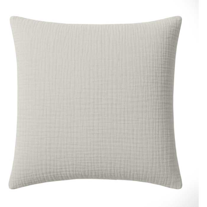 Paire de Taies d'oreiller gaze de coton lavé gris glacier