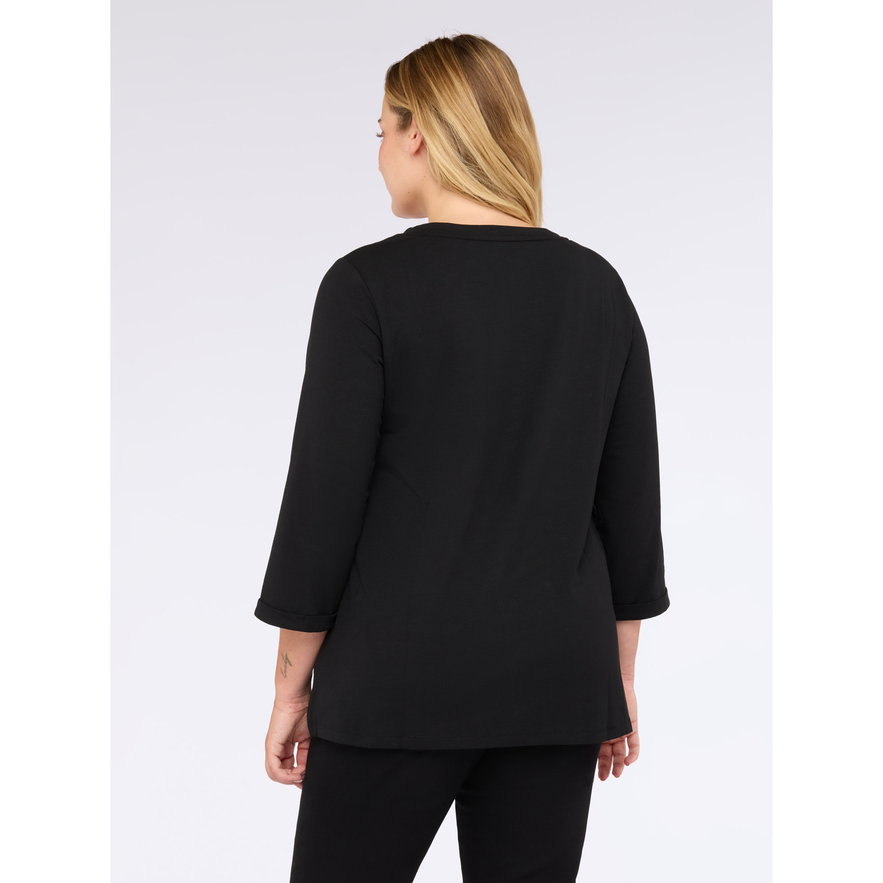 Fiorella Rubino - T-shirt con scritta motivazionale glitterata - Nero