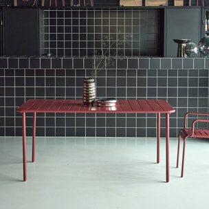 Table de jardin métal 6-8 places AMÉLIA