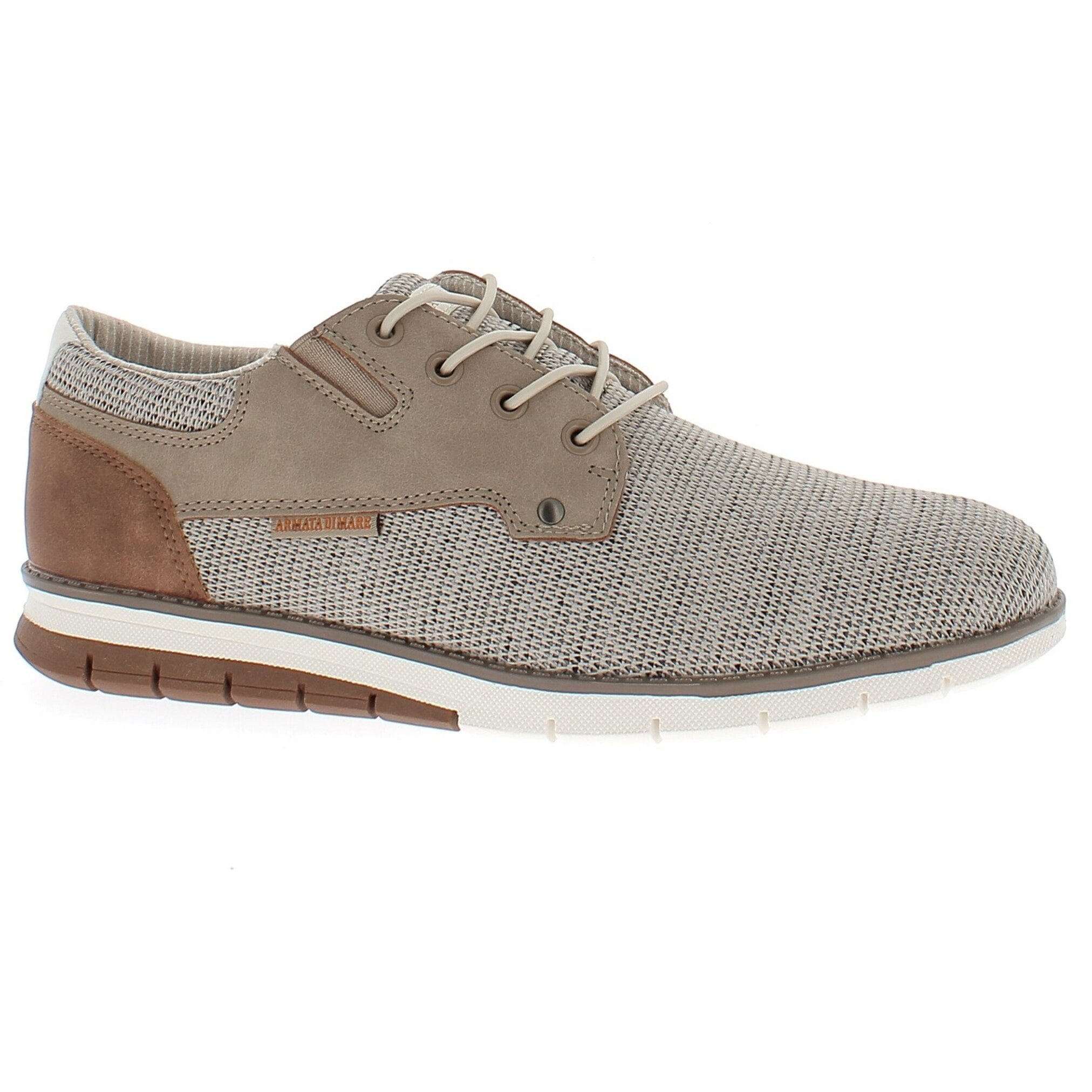 Armata di Mare Scarpe Uomo Scarponcino Casual Stringate con Soletta Rimovibile in Memory Foam AMU 1L908 Beige