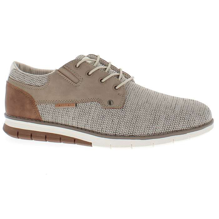 Armata di Mare Scarpe Uomo Scarponcino Casual Stringate con Soletta Rimovibile in Memory Foam AMU 1L908 Beige