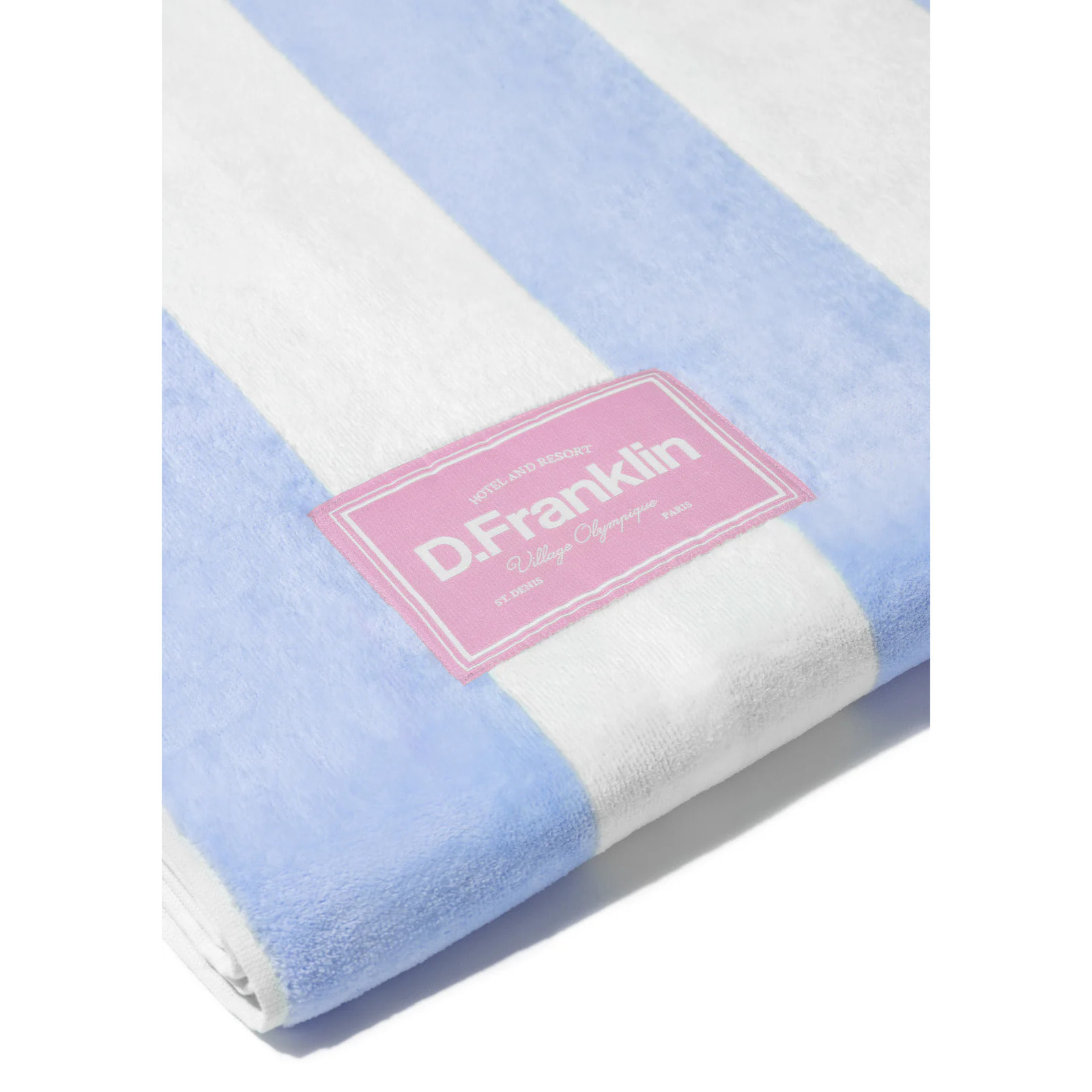 Toalla Estampado Rayas Old Money Jacquard Velour Beach Towel Azul Cielo / Blanco D.Franklin