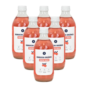 Pack 6x Kombucha ECO Frutos rojos Planeta Huerto 330 ml