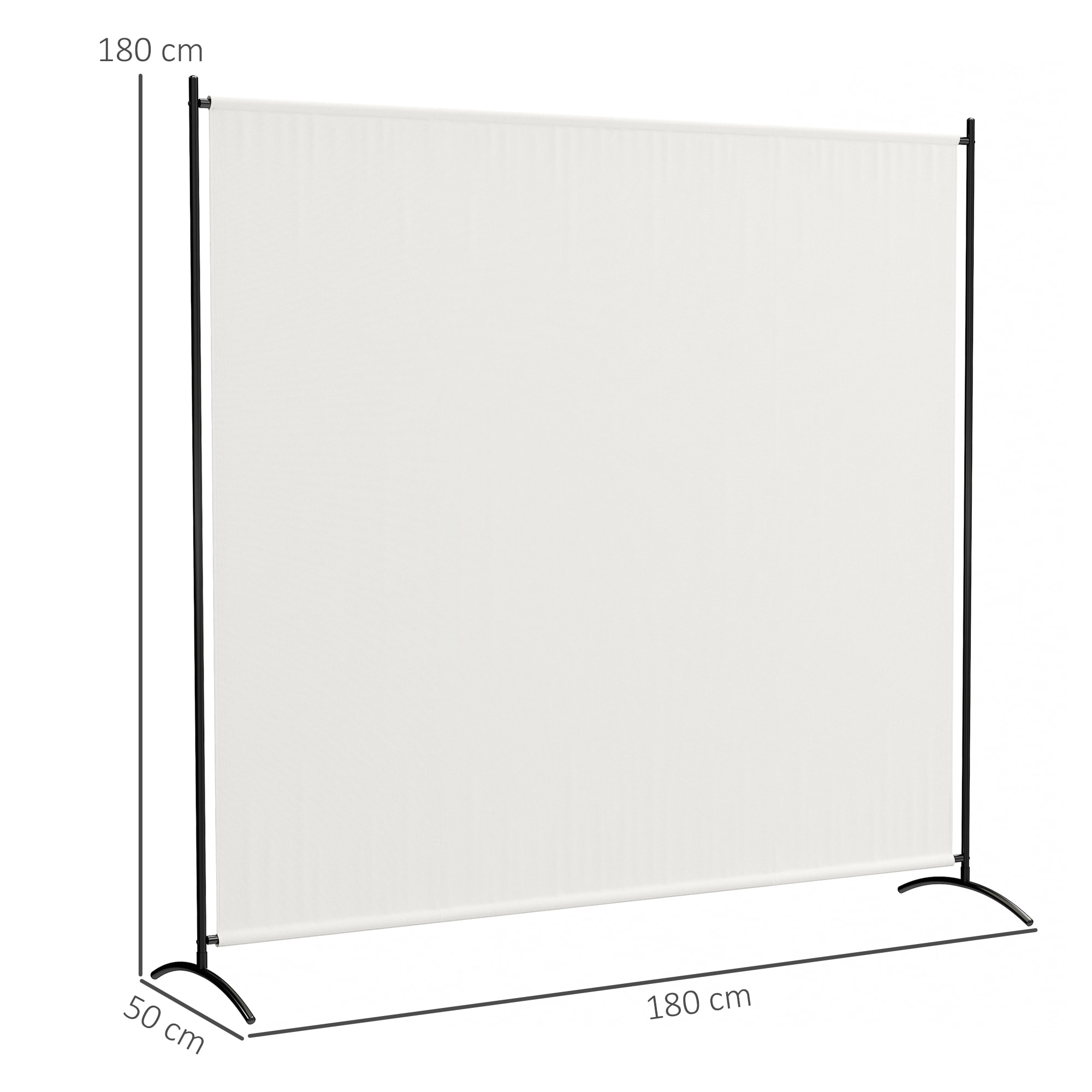 Paravent Extérieur à Panneau Unique, Séparateur de Pièce de 180H cm avec Protection UV30+, Panneau Brise-Vue avec Base Stable pour Intérieur et Extérieur, Beige