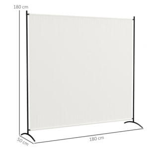Paravent Extérieur à Panneau Unique, Séparateur de Pièce de 180H cm avec Protection UV30+, Panneau Brise-Vue avec Base Stable pour Intérieur et Extérieur, Beige
