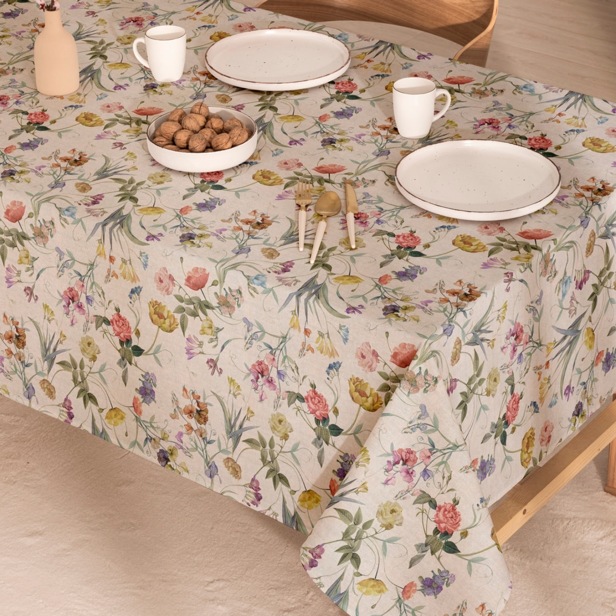 Nappe anti-tâches lin combiné POPPY