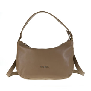 Borsa a spalla da donna Made in Italy - Modello Edera Plus - 100% pelle - 32.5 x 19.0 x 10.0 cm