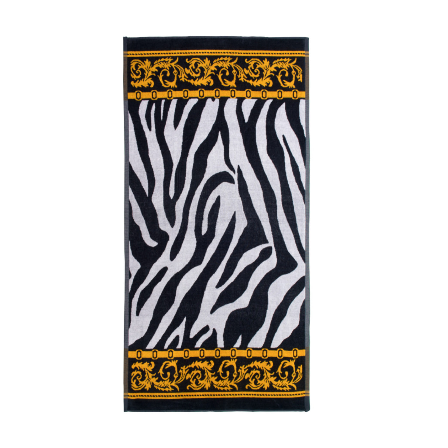 Telo Mare Spugna Jacquard Spiaggia Disegno Zebra