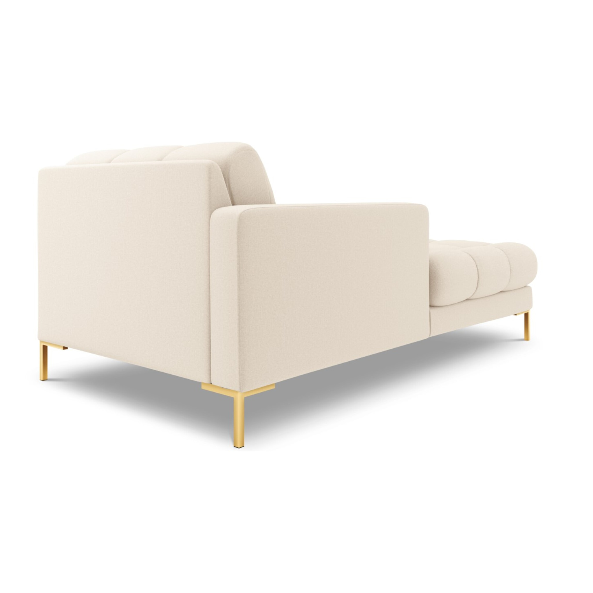 Méridienne gauche "Bali" en tissu structurel beige clair