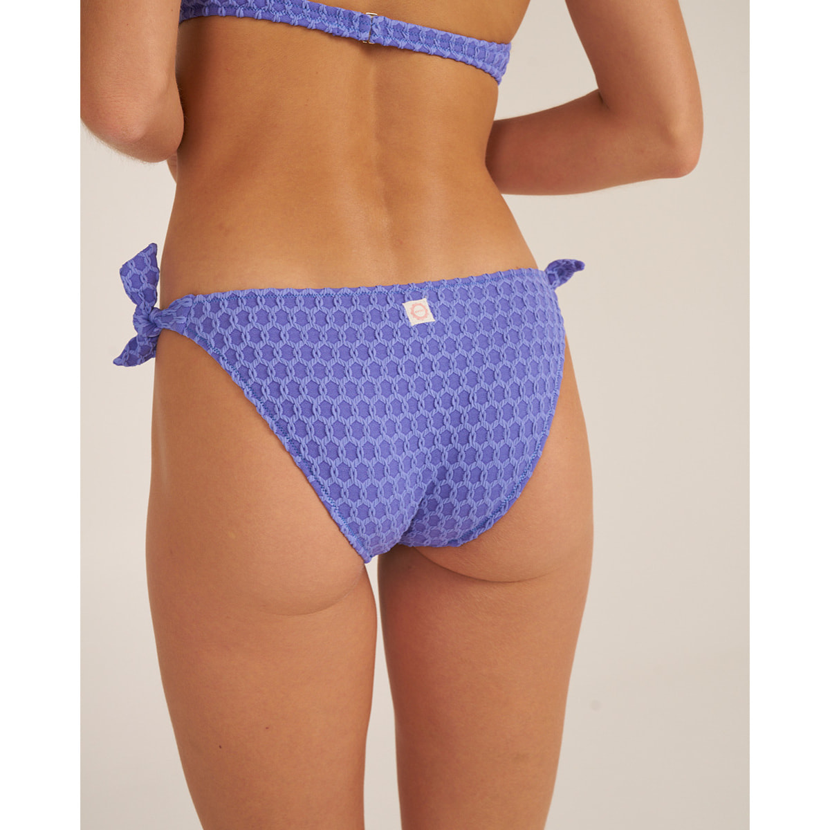 Braga de bikini clásica con lazos en tejido jacquard