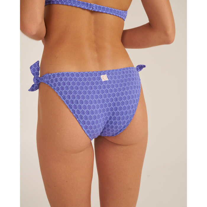Braga de bikini clásica con lazos en tejido jacquard