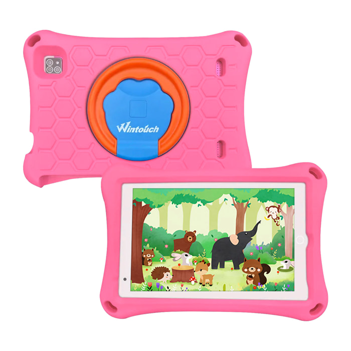 DAM Tablet Infantil K81 PRO 3G WiFi. SO Android 8. Pantalla 8'' 1280x800px. MTK6735 Quad Core 1.3GHz, 2GB RAM + 32GB. Doble cámara. 24x3x16,5 Cm. Color: Rosa