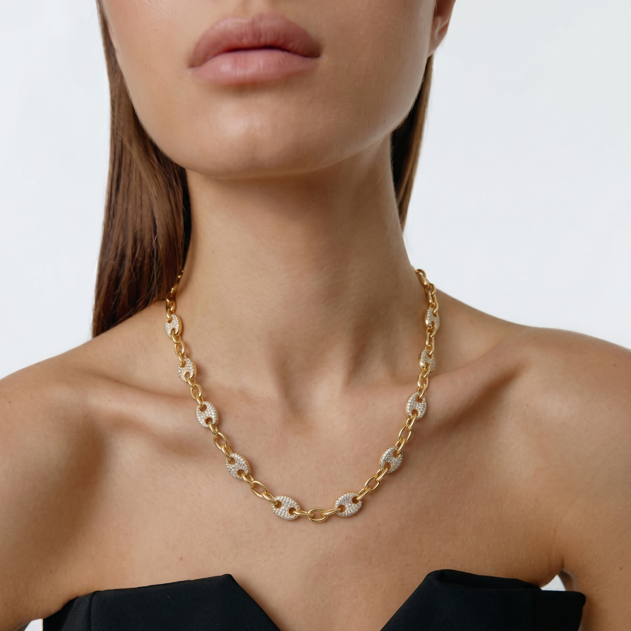 Collar Lilen acabado oro amarillo 18k