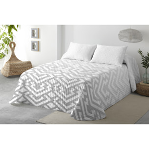 COLCHA SUAVE REVERSIBLE DN TRIANA PLATA