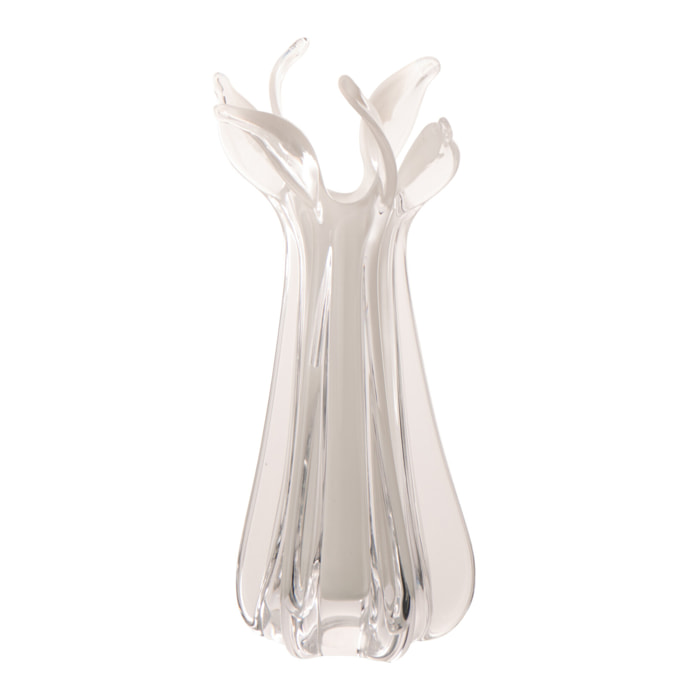 J-Line Vase Serena - verre - blanc
