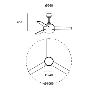Forlight Ventilador IP20 Klar E27 40W Marrón cobrizo Madera
